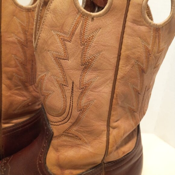 BOULET Canada Ladies 8.5 Western Boots Apache Whaler Buckskin 3131 - Picture 7 of 14